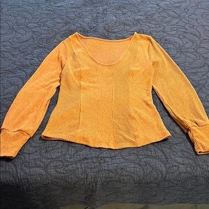 New/Never Worn Orange Ribbed Women's Top